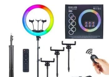 أضاءة رينج لايت متعددة الالوان Ring Light Led MJ-18 RGB + (Stand/Ring bag)