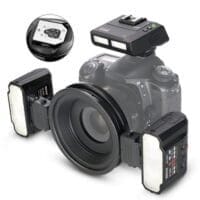 Meike MK-MT24 2.4G Wireless Close-Up Speedlight Macro Twin Lite Flash for Nikon F-Mount Z-Mont