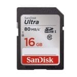 SanDisk SDHC Ultra 16GB  CLASS 10  80 MBS