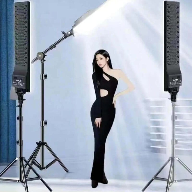 RL-150 Strip Fill Light Photography Light Panel with Stand and Remote Control