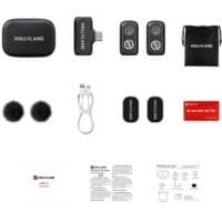 Hollyland LARK A1 Mini Duo 2-Person Wireless Microphone System (USB-C, Space Gray, 2.4 GHz)